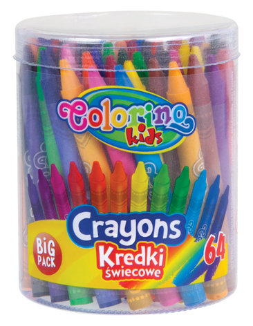Colorino voskovky Big Pack, mix farieb - 64 ks