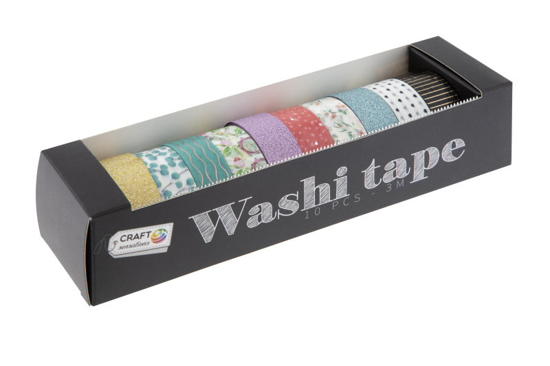 Washi páska set 10ks/3m/1,5cm
