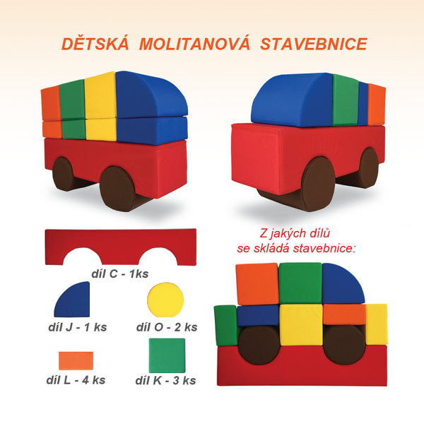 Molitanová stavebnica Náklaďák, auto
